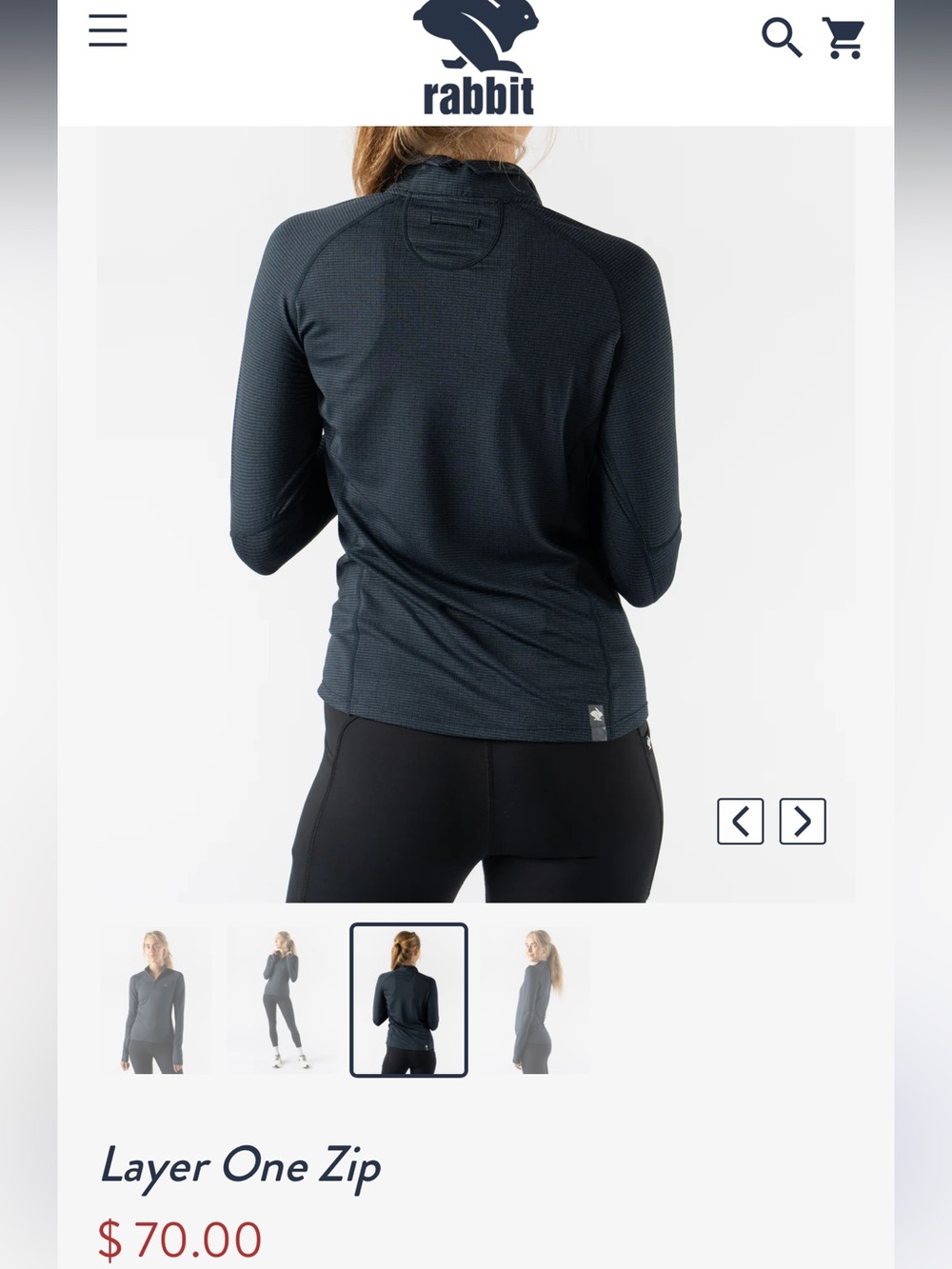 Rabbit Quarter Zip Running Pullover Gray Long Sleeve Athletic Top S - Picture 16 of 16